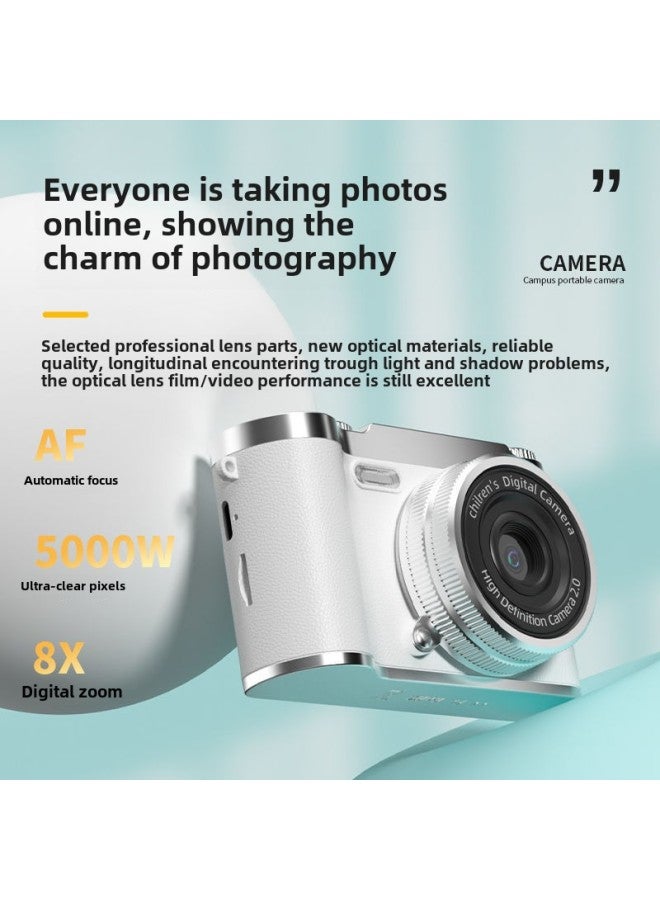 Explosions Direct Transmission Mobile Phone Digital Camera HD Printing Students Carry Campus Camera Card Ccd-Body Color:Pink +128g Memory Card - Image 5