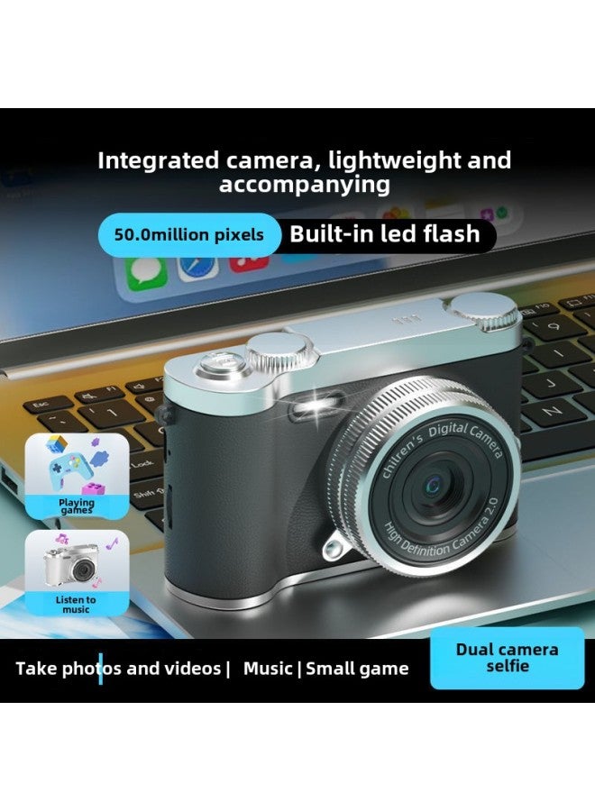 Explosions Direct Transmission Mobile Phone Digital Camera HD Printing Students Carry Campus Camera Card Ccd-Body Color:Pink +128g Memory Card - Image 3