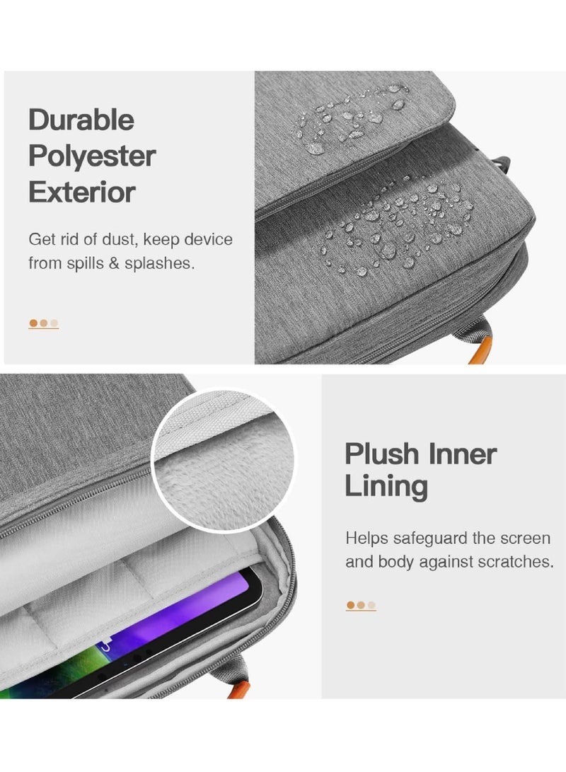 Captaintech 9-11 Inch Tablet Sleeve Bag Fits iPad air 5 10.9 2022 iPad Pro 11 M2 2022-2018 iPad 10th 10.9 Air 4 10.9 Tab S8 2022 Handle Carrying Case with Shoulder Strap - Image 3