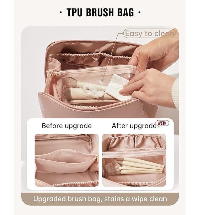 JAPP Leather Toiletry Bag (Pink) - Image 2