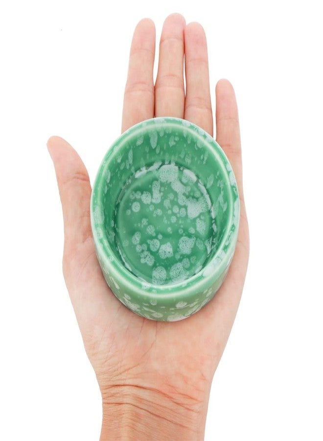 VTurboWay 2 Pcs Hamster Ceramic Food Bowl Chew-Resistant Food and Water Dish for Hamster Rat Small Animals (Green and Purple) - Image 5