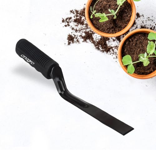 Cinagro Gardening Khurpi 1-inch Metal Blade, Tools for Soil Tilling, Rust-Free Khurpi for Garden, Plant Tool for Digging in Garden, for Indoor Gardens and Small Planters (Black) - Image 1