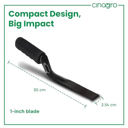 Cinagro Gardening Khurpi 1-inch Metal Blade, Tools for Soil Tilling, Rust-Free Khurpi for Garden, Plant Tool for Digging in Garden, for Indoor Gardens and Small Planters (Black) - Image 5