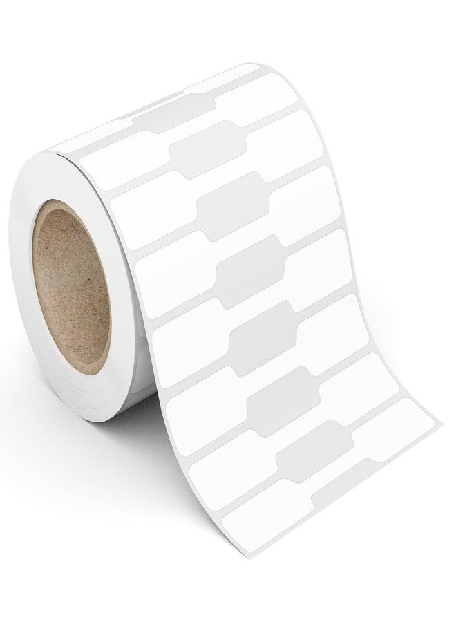 ملصقات أسعار المجوهرات StickerTag، 500 قطعة، لفة ملصقات لتحديد أسعار القلائد والأقراط، ملصقات بيضاء ذاتية اللصق فارغة على شكل دمبل، ملصقات لعرض الأساور والخواتم والملابس - Image 1