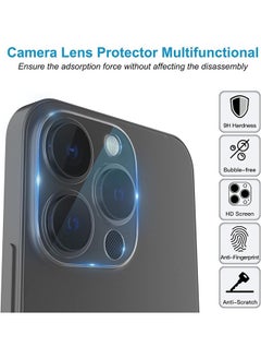 بيوند واقي عدسة الكاميرا لهاتف iPhone 16 Pro/16 Pro Max، غطاء حماية كامل من الزجاج المقوى عالي الدقة وواقي عدسة الكاميرا، أفلام حماية عدسة الكاميرا بصلابة 9H ومضادة للخدش  - Image 3