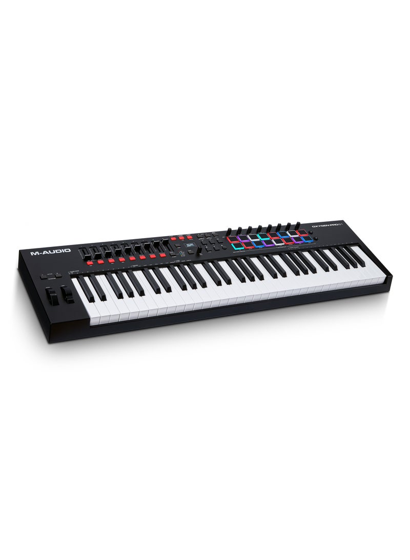 M-Audio Oxygen Pro 61 - Powerful 61-Key USB Powered MIDI Controller with Smart Controls and Auto-Mapping - Image 1