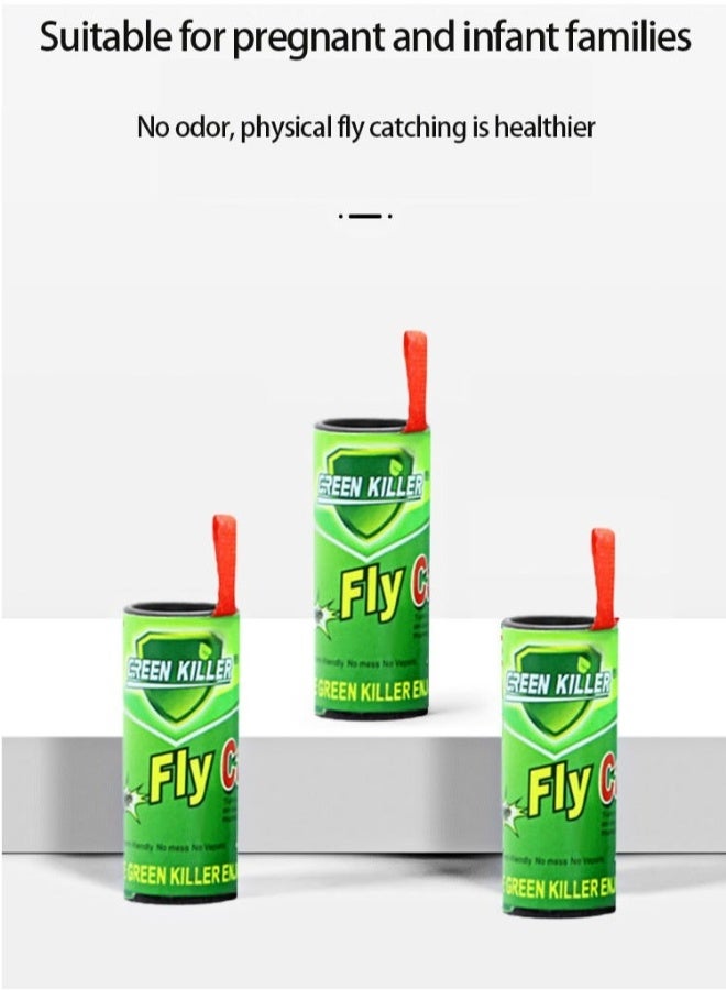 GREEN KILLER 8-pack sticky fly ribbon fly traps, kitchen fruit fly traps, indoor fly paper strips - Image 2