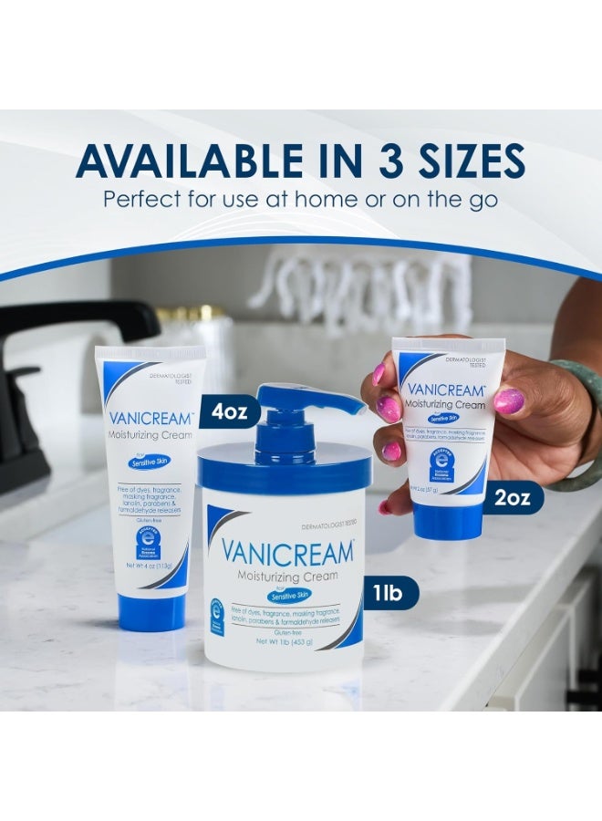 Vanicream, Moisturizing Cream, For Sensitive Skin, Fragrance Free, 2 oz (57 g) - Image 3