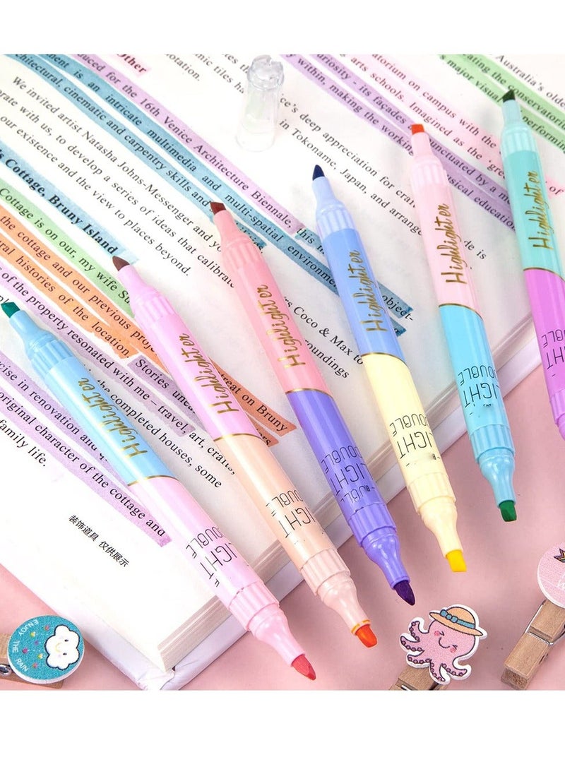 Generic - Highlighters Assorted Colors, Dual Head Highlighters No Bleed Highlighters, Colored Markers, Stationary Highlighter for Study Journal, Planner Notes, School Supplies - Image 1
