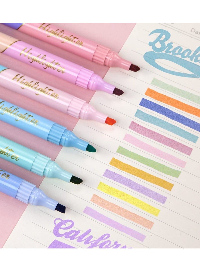 Generic - Highlighters Assorted Colors, Dual Head Highlighters No Bleed Highlighters, Colored Markers, Stationary Highlighter for Study Journal, Planner Notes, School Supplies - Image 1