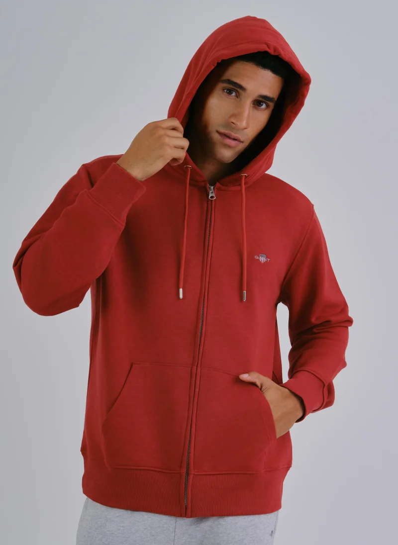 غانت Gant Regular Fit Shield Full Zip Hoodie