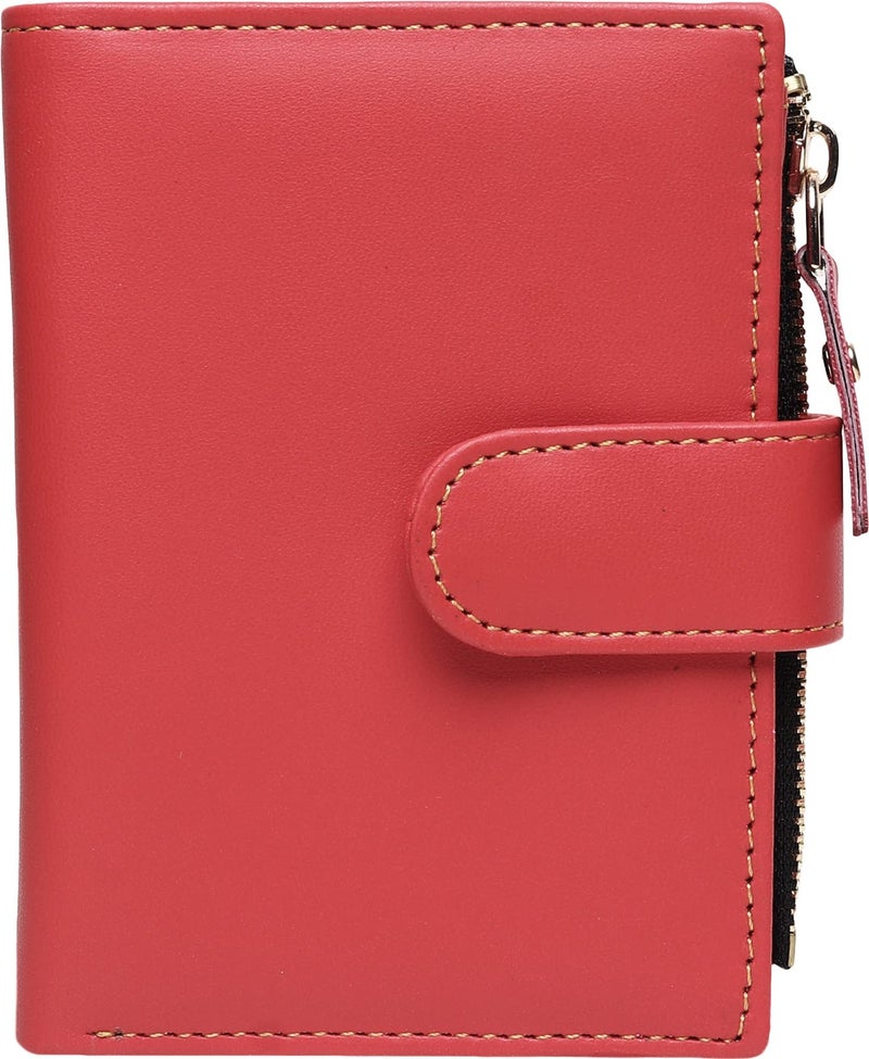 SAMTROH Small Women's Wallet -PU Leather Multi Wallets | Credit Card Holder | Coin Purse Zipper -Small Secure Card Case/Gift Wallet for Women and Girls (Red) - Image 4