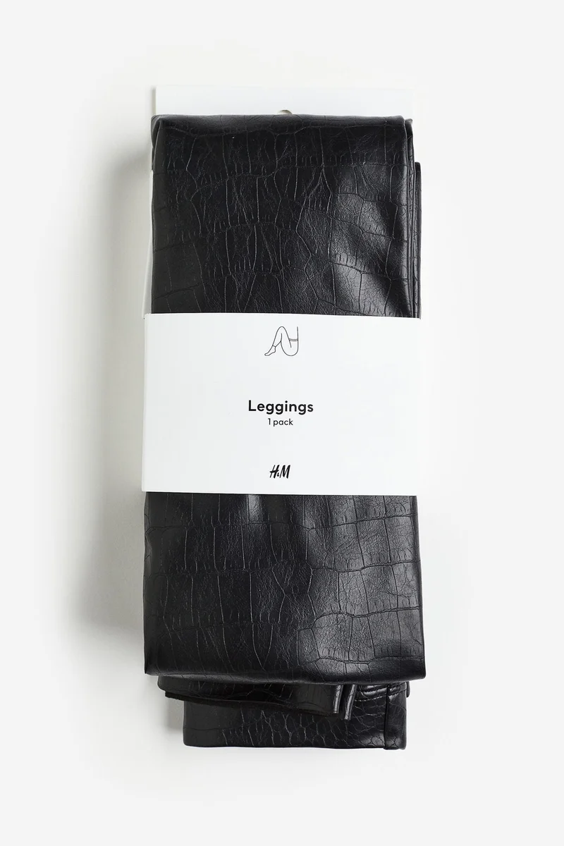 H&M Crocodile-patterned leggings