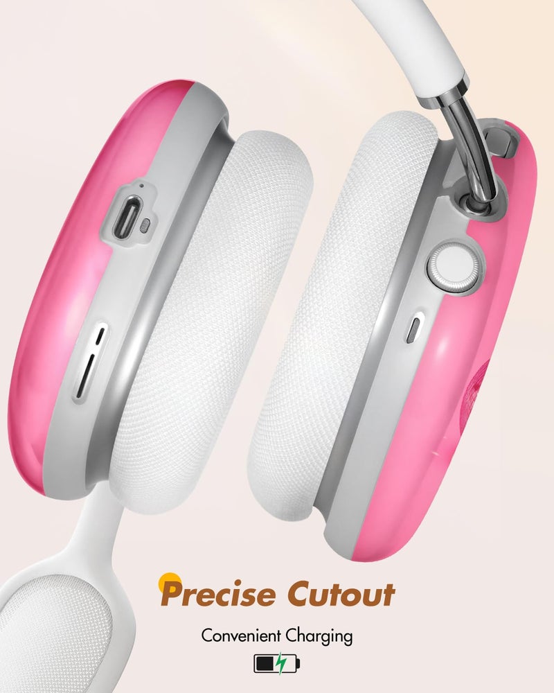Joyleop for Airpods Max Case - Cool Durable Hard for AirPods Max Covers, Cute Headphones Case with Unique Design, Pretty Essential Accessories for Headphones, Metallic Strawberry - Image 3