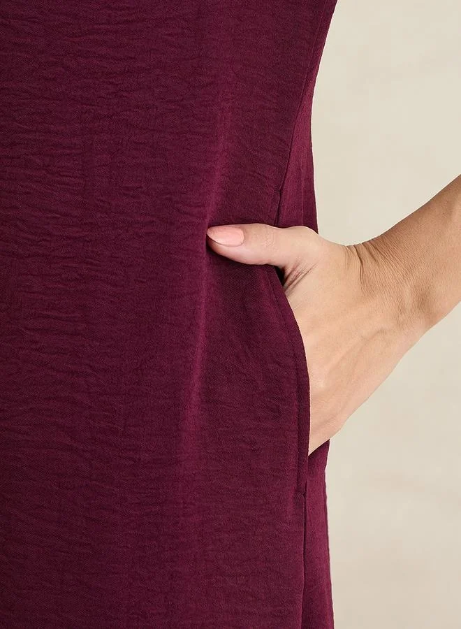 Femmella Textured A-Line Dress