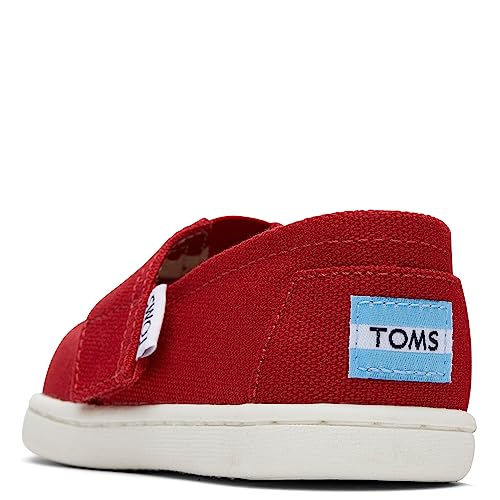TOMS Tiny Classic RED Canvas Alpargata, RED, 4 - Image 5