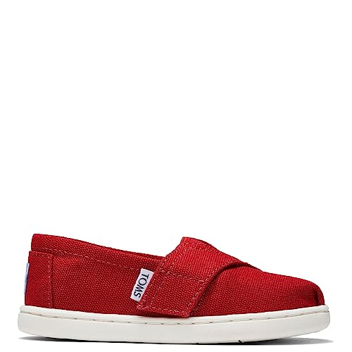 TOMS Tiny Classic RED Canvas Alpargata, RED, 4 - Image 3