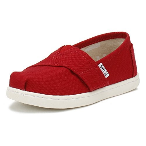 TOMS Tiny Classic RED Canvas Alpargata, RED, 4 - Image 1