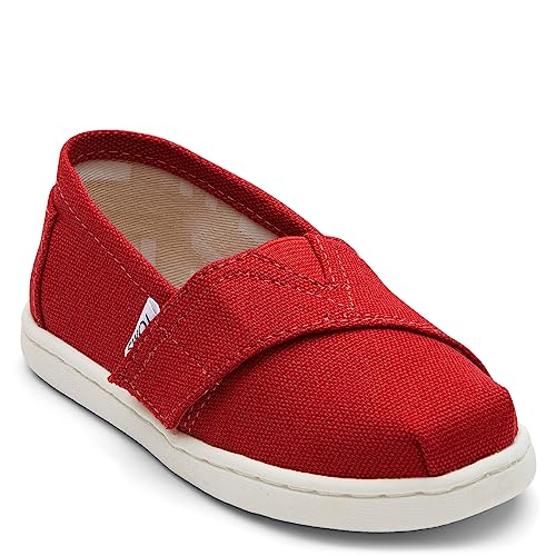 TOMS Tiny Classic RED Canvas Alpargata, RED, 4 - Image 2