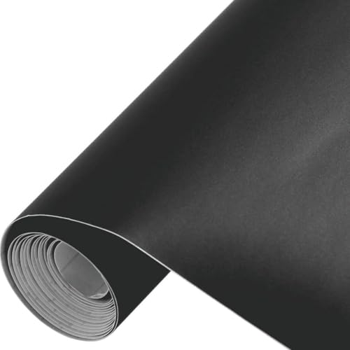 CVANU 24x24Inch Black Matte Self Adhesive Vinyl Car Wrap Sheet Decal Sticker for All Vehicle Type - Image 1
