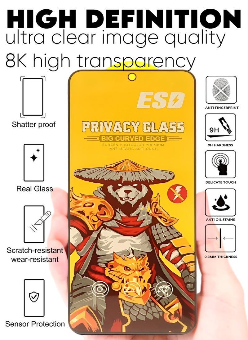 ESD Tempered Dustproof Privacy Glass Screen Protector Compatible For Samsung Galaxy F54 5G - Image 5