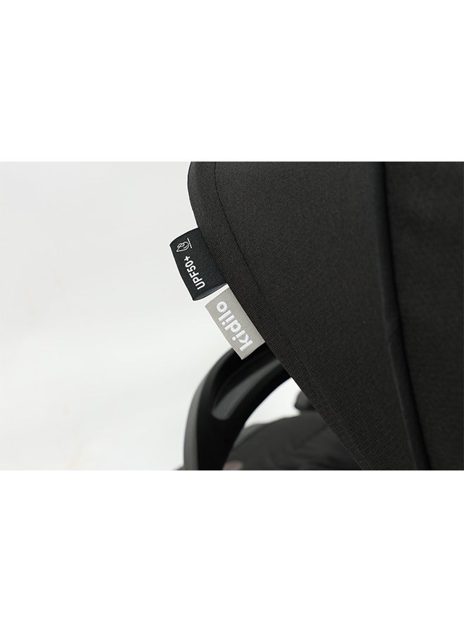 Kidilo عربة أطفال مزدوجة 2 في 1 للمواليد الجدد، عربة مقعدين للتوائم مع مظلة قابلة للتعديل، حاجز أمان، قفل العجلات ومقبض للوالدين | عربة أطفال للأطفال من 0 إلى 4 سنوات ولد أو بنت رمادي - Image 4