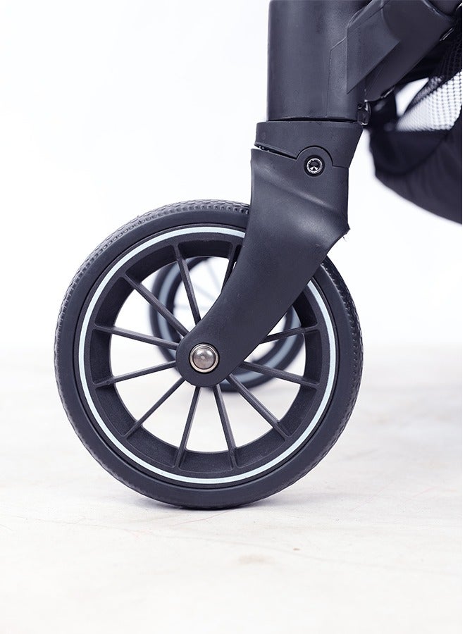 Kidilo عربة أطفال مزدوجة 2 في 1 للمواليد الجدد، عربة مقعدين للتوائم مع مظلة قابلة للتعديل، حاجز أمان، قفل العجلات ومقبض للوالدين | عربة أطفال للأطفال من 0 إلى 4 سنوات ولد أو بنت رمادي - Image 5