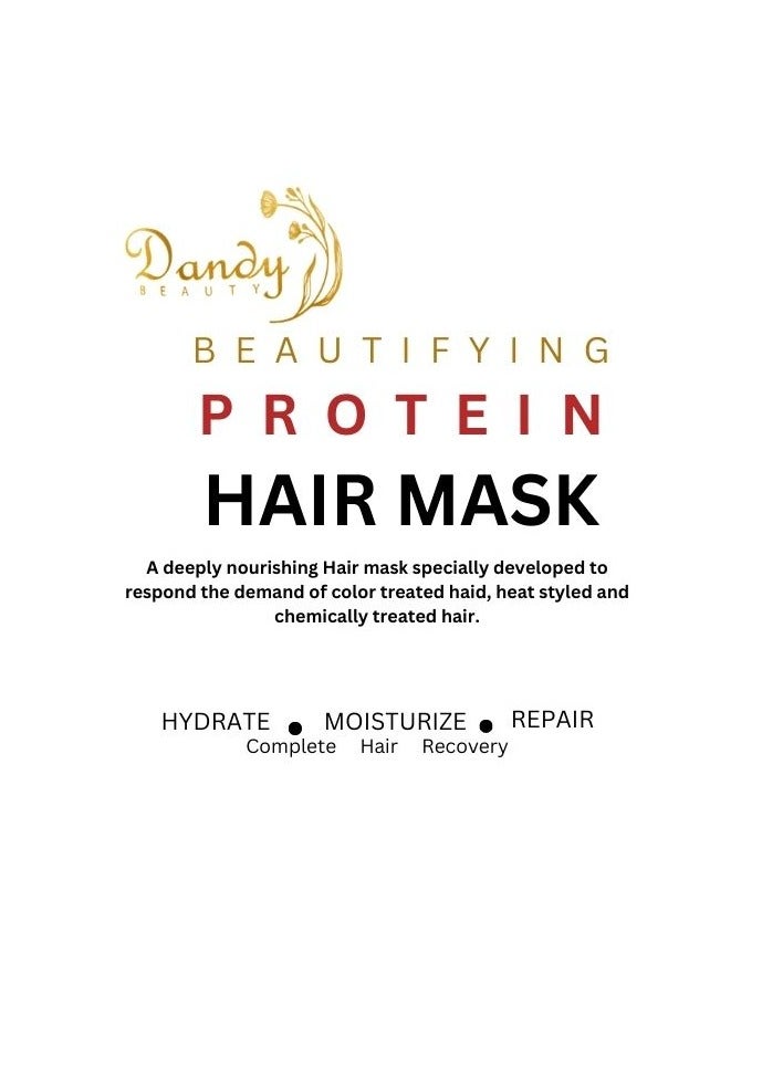 Dandy Beauty Hair Mask Protein 1000g Deep conditioning and repair treatment for smooth, hydrated hair, complete hair recovery - Image 2