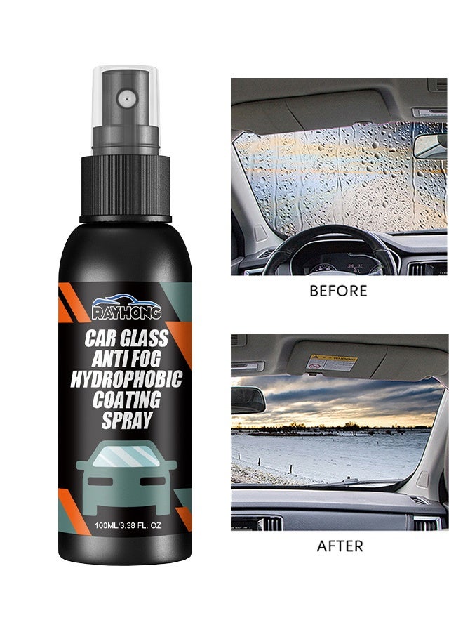 رايهونغ بخاخ طلاء مضاد للضباب ومضاد للماء لزجاج السيارة، بخاخ مضاد للضباب، بخاخ زجاج السيارة المضاد للضباب، منظف زجاج السيارة المضاد للضباب، بخاخ مضاد للضباب للنظارات، بخاخ طلاء مضاد للضباب وهايدروفوبيك لزجاج السيارة 100 مل - Image 1
