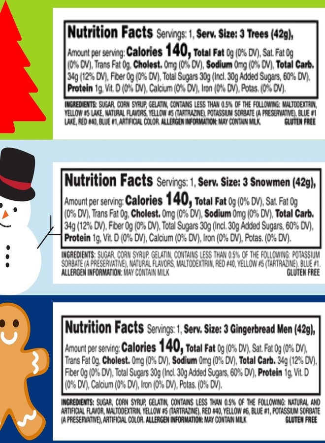 Peeps Christmas Variety Pack Peeps with Snow Men, Trees, and Gingerbread Men - Image 3