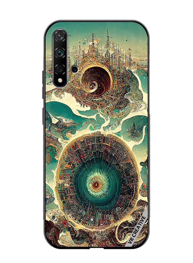 VR CREATIVE Protective Case Cover For Huawei Nova 5T Surreal City Design Multicolour - Image 1
