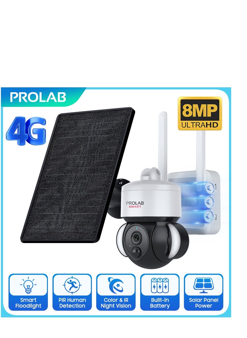 PROLAB solar camera outdoor 4g sim card new tesla panel ,dustproof and water proof , for you home, villas , farms ,hospital and outdoor security  - Image 1