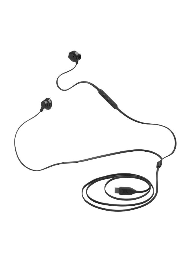 JBL Tune 305C Type-C Wired Earphones with Hi-Res Audio, Pure Bass Sound, 10mm Drivers, Built-in Microphone, 3-Button Remote, Tangle-Free Flat Cable, Semi In-Ear Comfort Fit, Compatible with USB-C Devices - Image 5