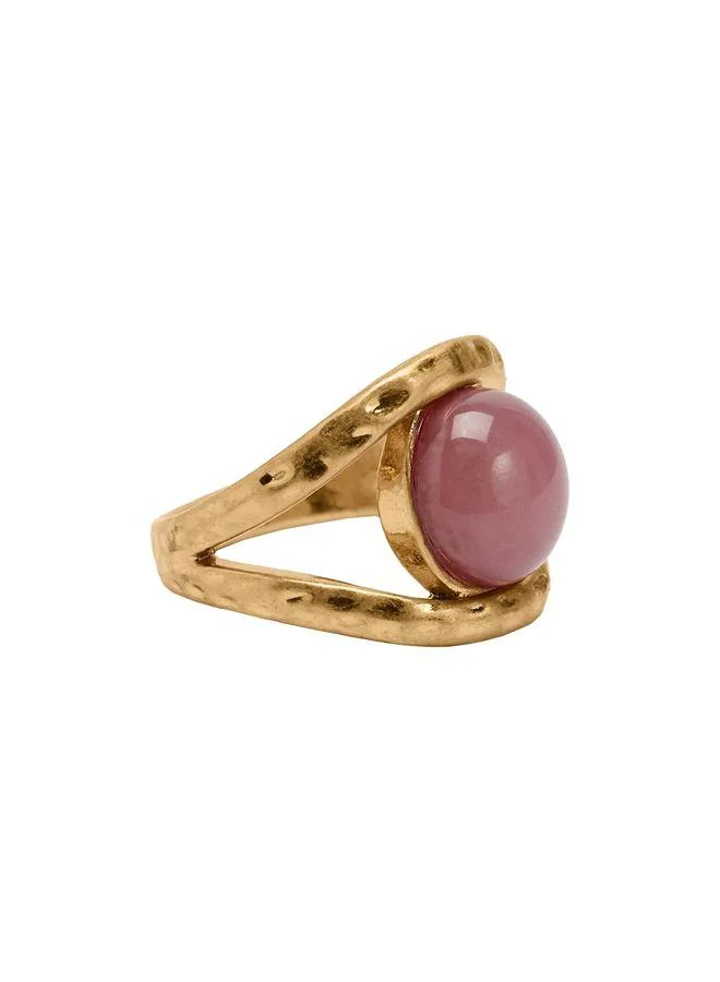 Parfois White Ring With Resin Hemisphere for Women | Best Price UAE