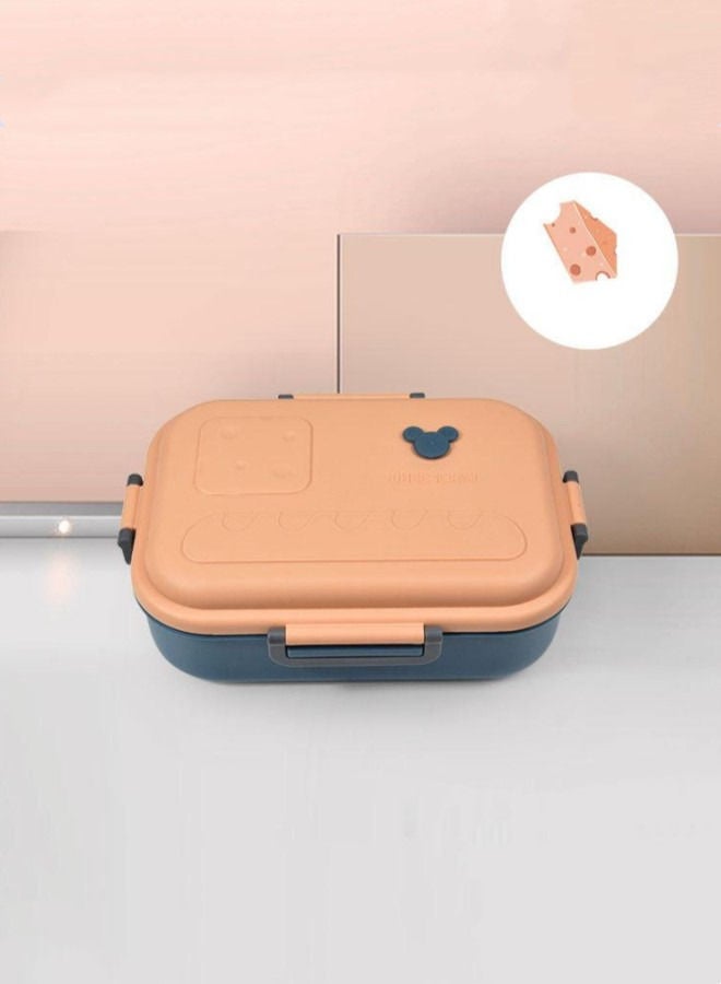 XiuWoo Lunch Box Sealed Plastic Box Salad Bento Box - Pink Blue  - Image 1