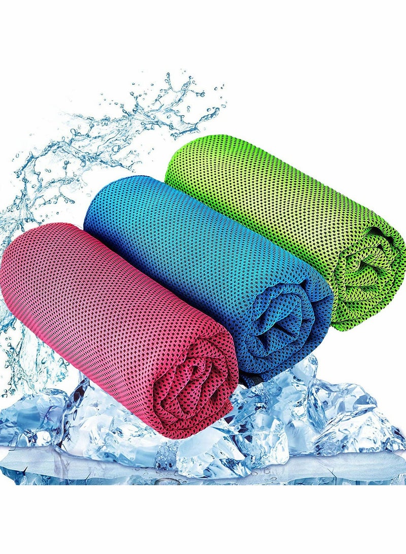 Excefore Cooling Towel 3 Pcs (35"x12") Microfiber Towel for Instant Cooling Relief - Image 1