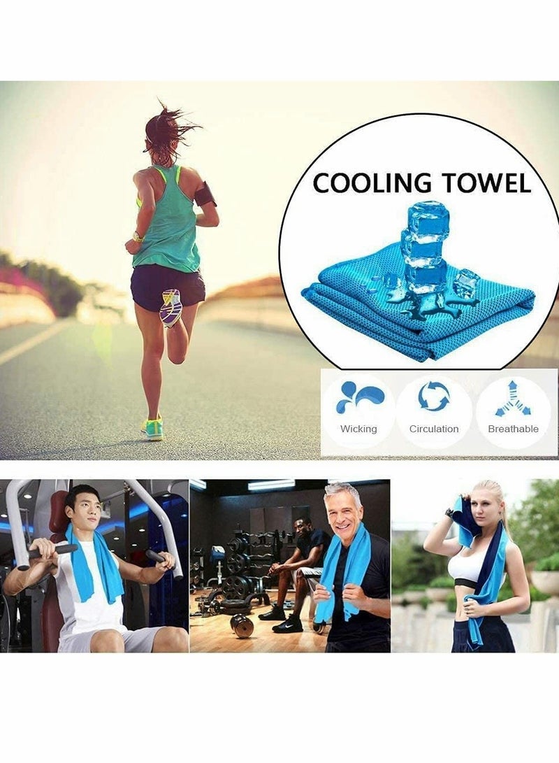 Excefore Cooling Towel 3 Pcs (35"x12") Microfiber Towel for Instant Cooling Relief - Image 3