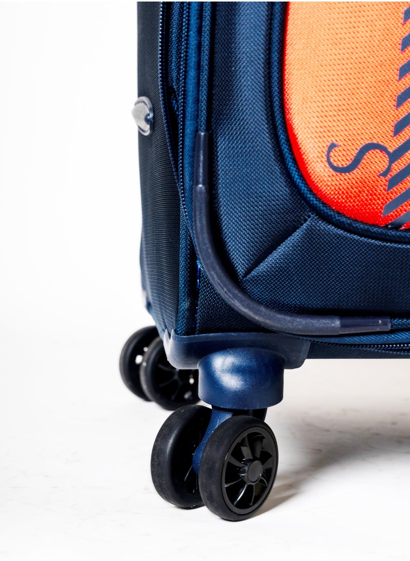 Skybags - Airway Pro Expandable Soft Body Luggage with Smooth Dual Wheels Luggage Trolley, Polyester Material, TSA Lock, Large-28Inch Blue - Image 1