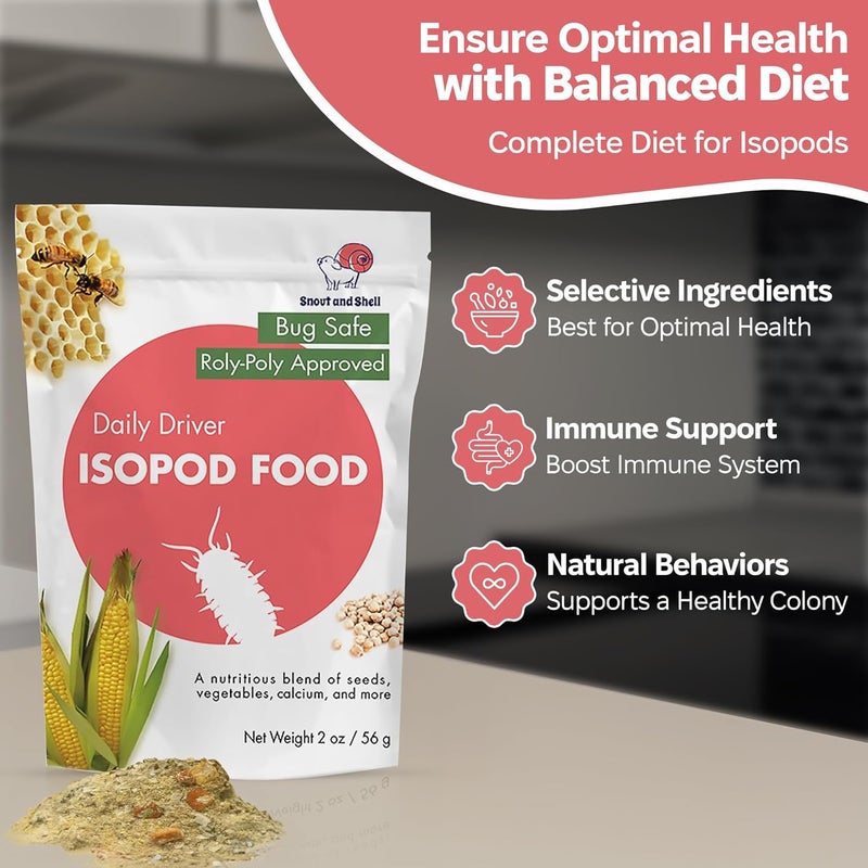Snout and Shell Isopod Food A Bountiful Selection Crafted to Enrich Your Pet's Habitat and Diet (Daily Driver) - Image 3