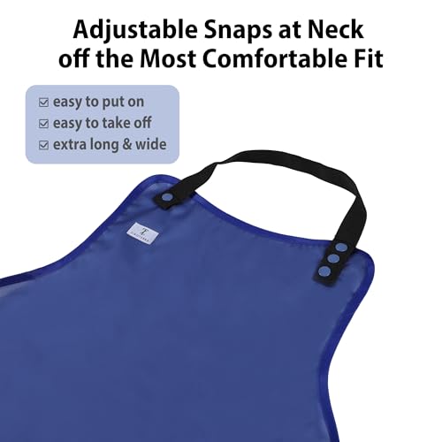ZINGTERRA Adult Bibs with Crumb Catcher,3Pack Adjustable Bibs for Eating,Waterproof Washable Men Clothing Protectors,Reusable Large Feeding Bib for Women Elderly Seniors - Image 5