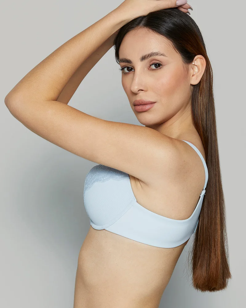 Isla & Evie Isla & Evie Blue Bra Push Up Rib
