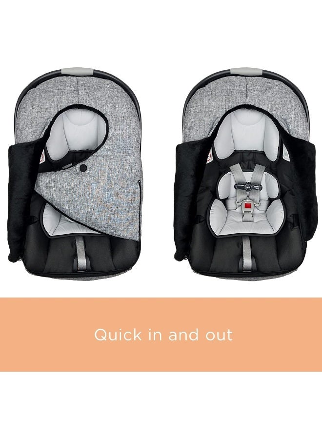 liuliuby Winter Baby Car Seat Cover - Cold Weather Insulated Carseat Bunting Bag/Blanket Accessories for Newborn & Infant - Keeps Babies Warm and Cozy - Carrier Canopy for Boys & Girls - Image 5