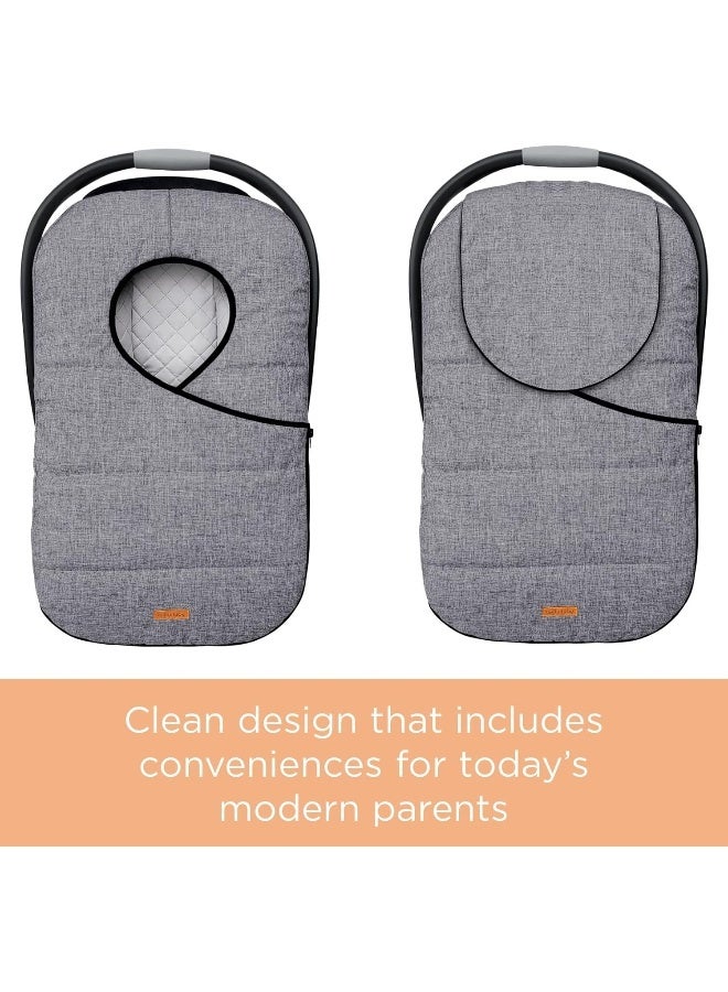 liuliuby Winter Baby Car Seat Cover - Cold Weather Insulated Carseat Bunting Bag/Blanket Accessories for Newborn & Infant - Keeps Babies Warm and Cozy - Carrier Canopy for Boys & Girls - Image 3