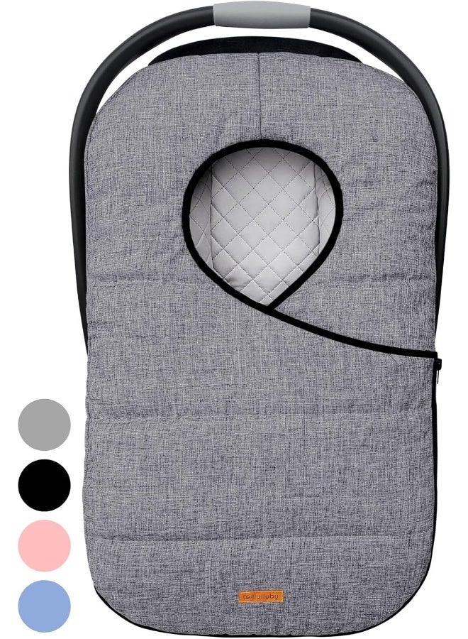 liuliuby Winter Baby Car Seat Cover - Cold Weather Insulated Carseat Bunting Bag/Blanket Accessories for Newborn & Infant - Keeps Babies Warm and Cozy - Carrier Canopy for Boys & Girls - Image 1