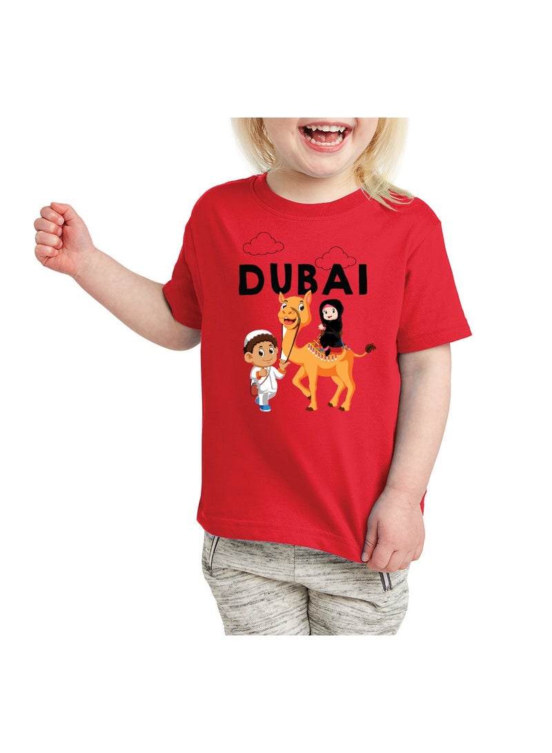 Dubai Design Printed Girls Souvenir T-Shirt for Kids - Image 1
