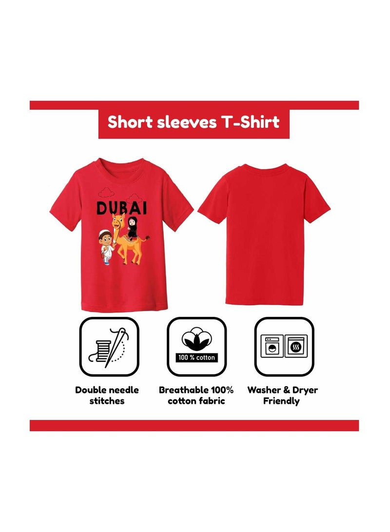 Dubai Design Printed Girls Souvenir T-Shirt for Kids - Image 5