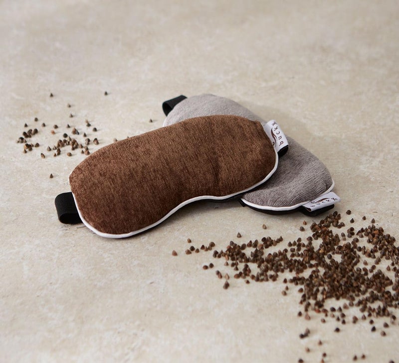 Bucky Hot & Cold Therapy Spa Collection Chenille Eye Mask, 8.5x4", Mocha - Image 4