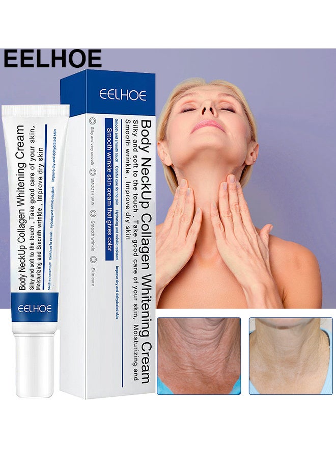 EELHOE Body Neckup Collagen Whitening Cream, Tightening And Lifting Loose Skin, Reduce Wrinkles, Skin Brightening, Reduce MelaninPrecipitation, Boosts CollagenProduction, Skin Tightening, 20G - Image 2
