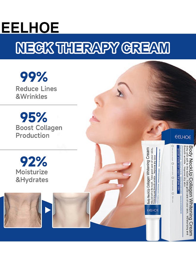 EELHOE Body Neckup Collagen Whitening Cream, Tightening And Lifting Loose Skin, Reduce Wrinkles, Skin Brightening, Reduce MelaninPrecipitation, Boosts CollagenProduction, Skin Tightening, 20G - Image 5