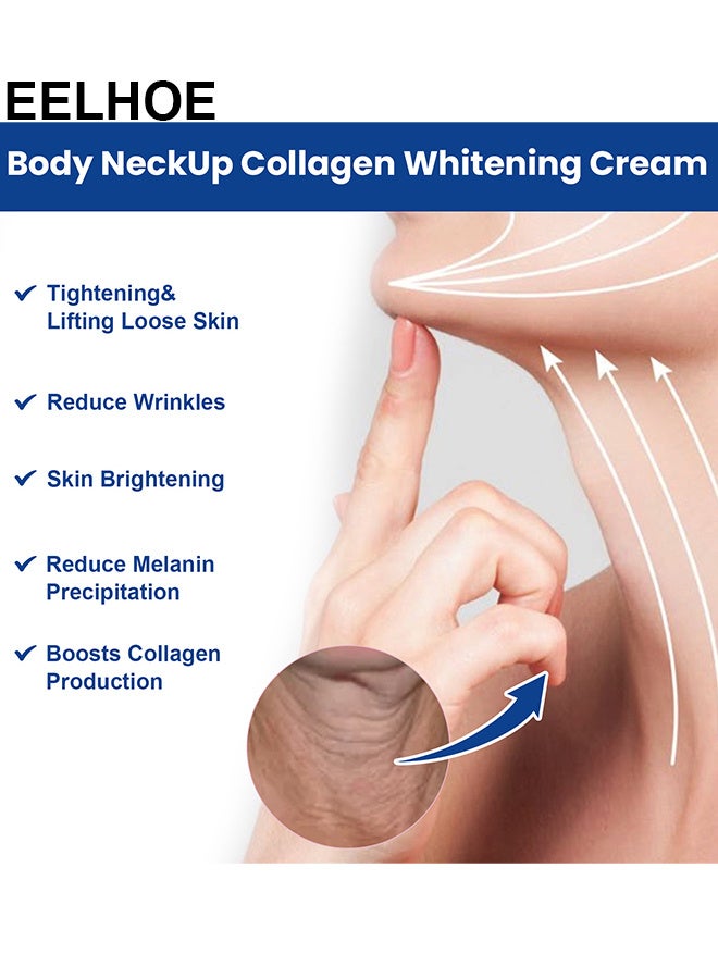 EELHOE Body Neckup Collagen Whitening Cream, Tightening And Lifting Loose Skin, Reduce Wrinkles, Skin Brightening, Reduce MelaninPrecipitation, Boosts CollagenProduction, Skin Tightening, 20G - Image 4